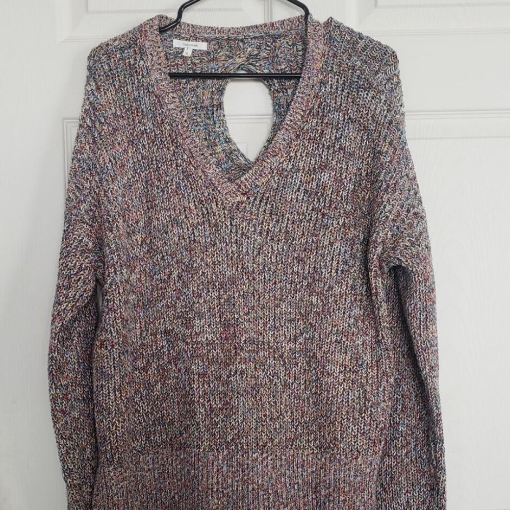 maurices Women's Cable Knit Split Back Pullover Sweater size XL